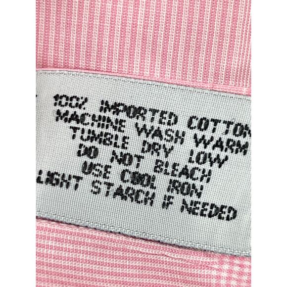 Gitman Bros. Men Large Pink Plaid Long Sleeve Button Front Preppy Collared Shirt - Picture 5 of 8